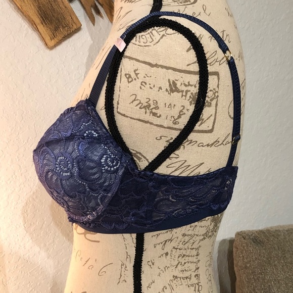 4[Daisy Fuentes] NWOT! Blue lace padded push up - Picture 4 of 8